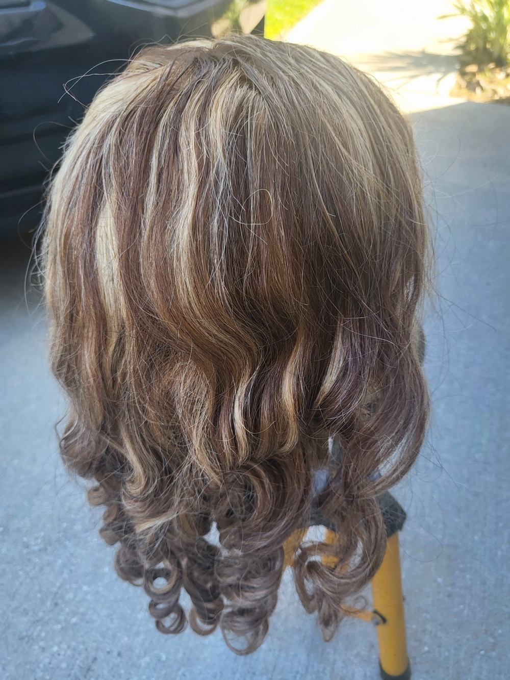 Highlight brown color human hair wig closure wig 5x5 closure wig - Picture 2 of 11